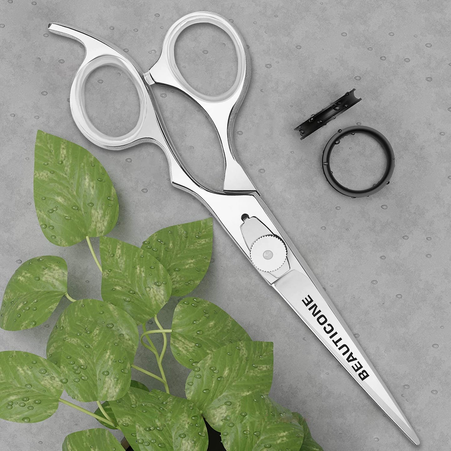 BEAUTICONE Hair Cutting Scissors | 6.5 Inch Professional Stainless Steel Barber Shears | Hairdressing Scissors | Smooth & Sharp Edge Blades - for Men/Women (Silver)