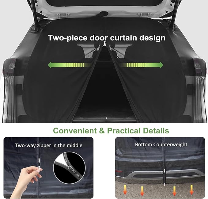 Car Tailgate Mesh Screen,59"x69" Magnetic Car Tailgate Tent Breathable Mesh Net for SUV MPV, UV & Privacy Protection Camping Mosquito Screen for 49.6~53.1in Tail Spacing,Car Camping Accessories-XL