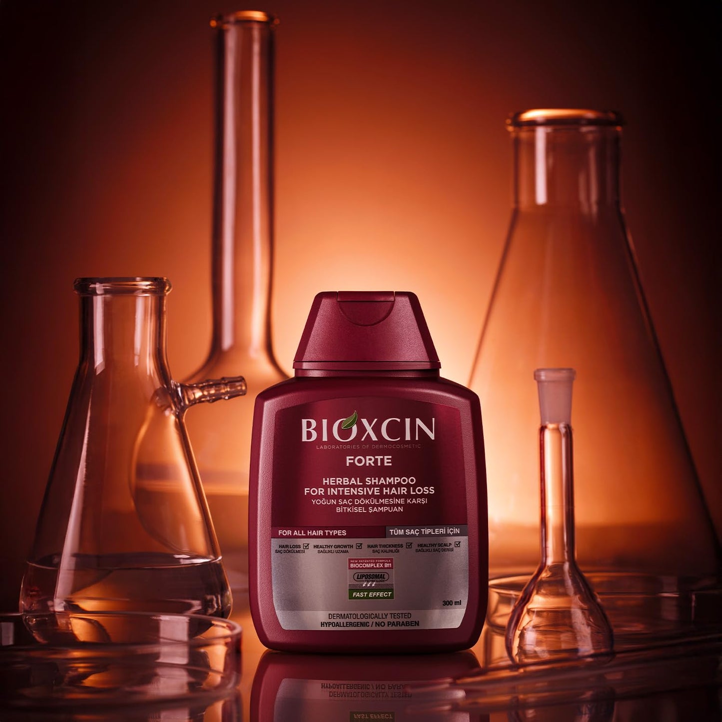 BIOXCIN Herbal Care Shampoo - Bioxcin Forte Herbal Shampoo For Intensive Hair Loss, Red