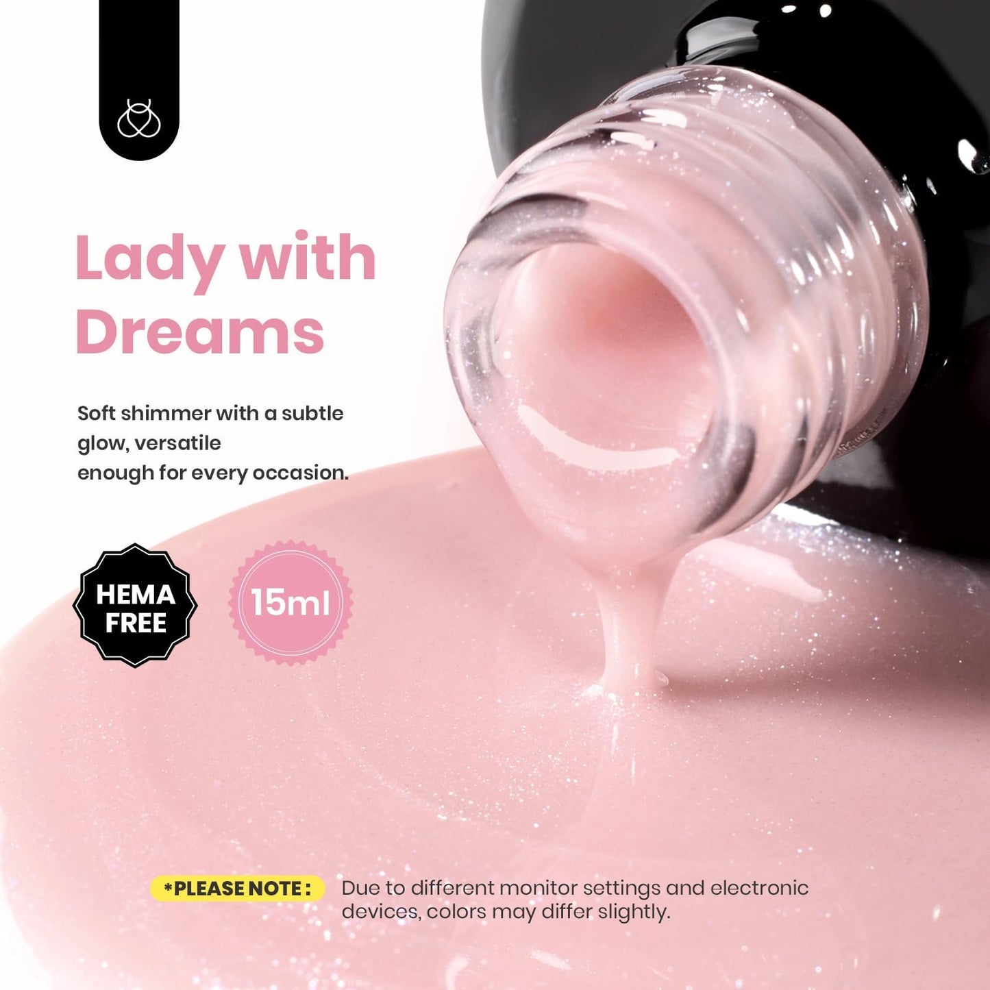 Beetles Builder Gel, Hema Free Nude Glitter Builder Gel for Nails, Nail Strengthener Building Extension Gel in A Bottle 7 in 1 Nails Thickening & Repair