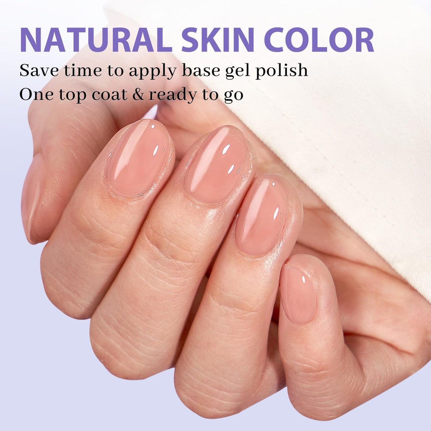 BTArtboxnails XS Short Almond Gel Nail Tips - Pre Colored Soft Gel Nail Tips, Skin Tones Press on Nails, Natural XCOATTIPS Pre Applied Tip Primer