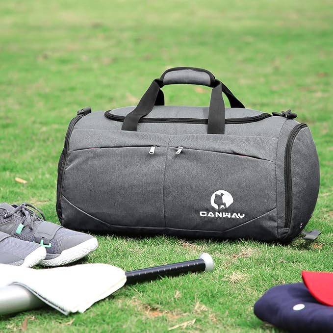 Canway Sports Gym Bag, Travel Duffel bag with Wet Pocket & Shoes Compartment for men women, 45L/40L, Lightweight