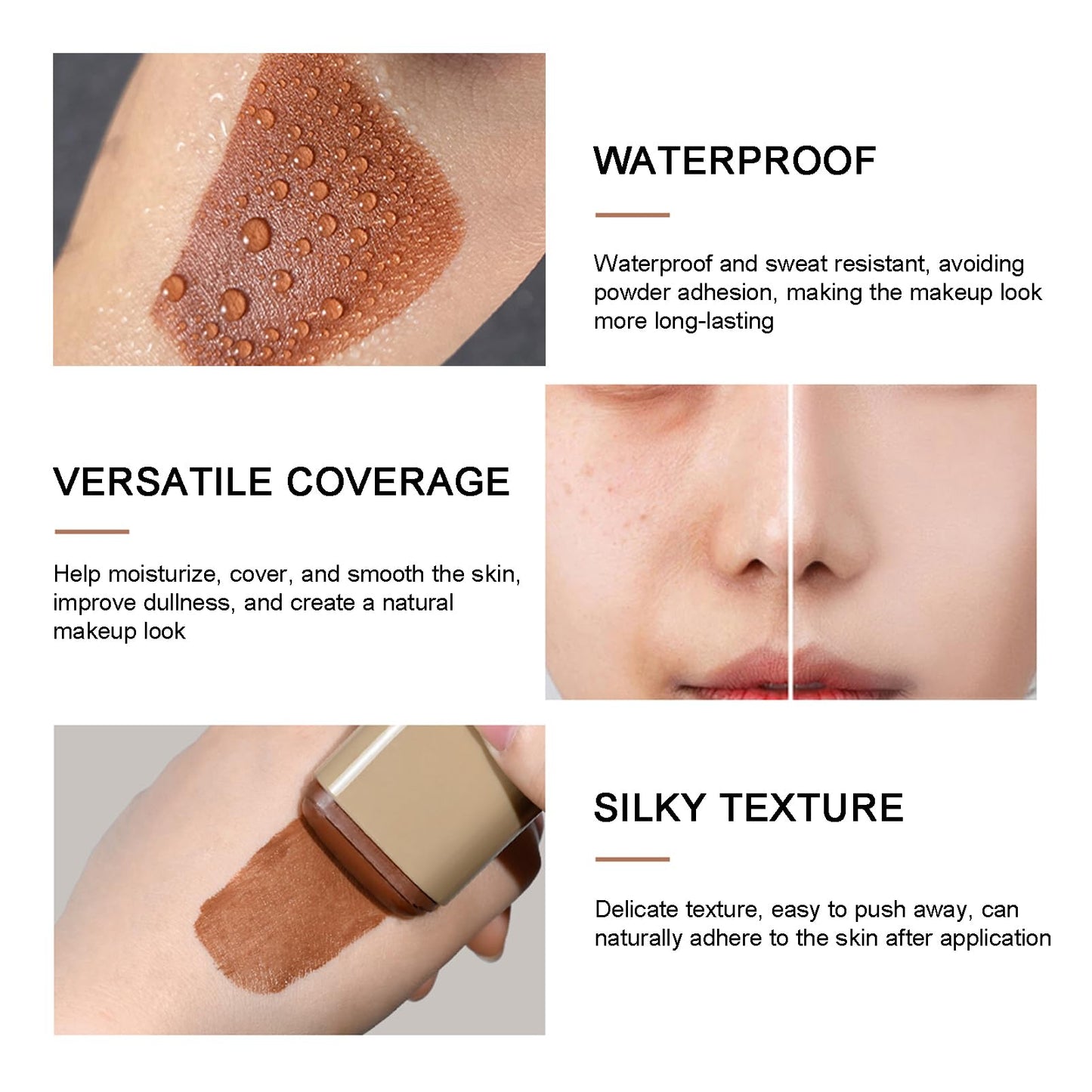 Beauty Balm Serum Boosted Skin Tint, Skin Tint Stick, Perfect for Women & Girls | Foundation Stick Offering Full Coverage, Lightweight, Smooth, Foundation Natural Finish Makeup