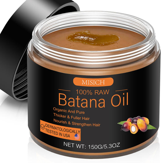 Dr. Sebi Raw Batana Oil for Hair Growth - 100% Natural Pure From Honduras, Unrefined Organic for Preventing Hair Loss, Enhancing Thickness for Men & Women - 5.3 oz
