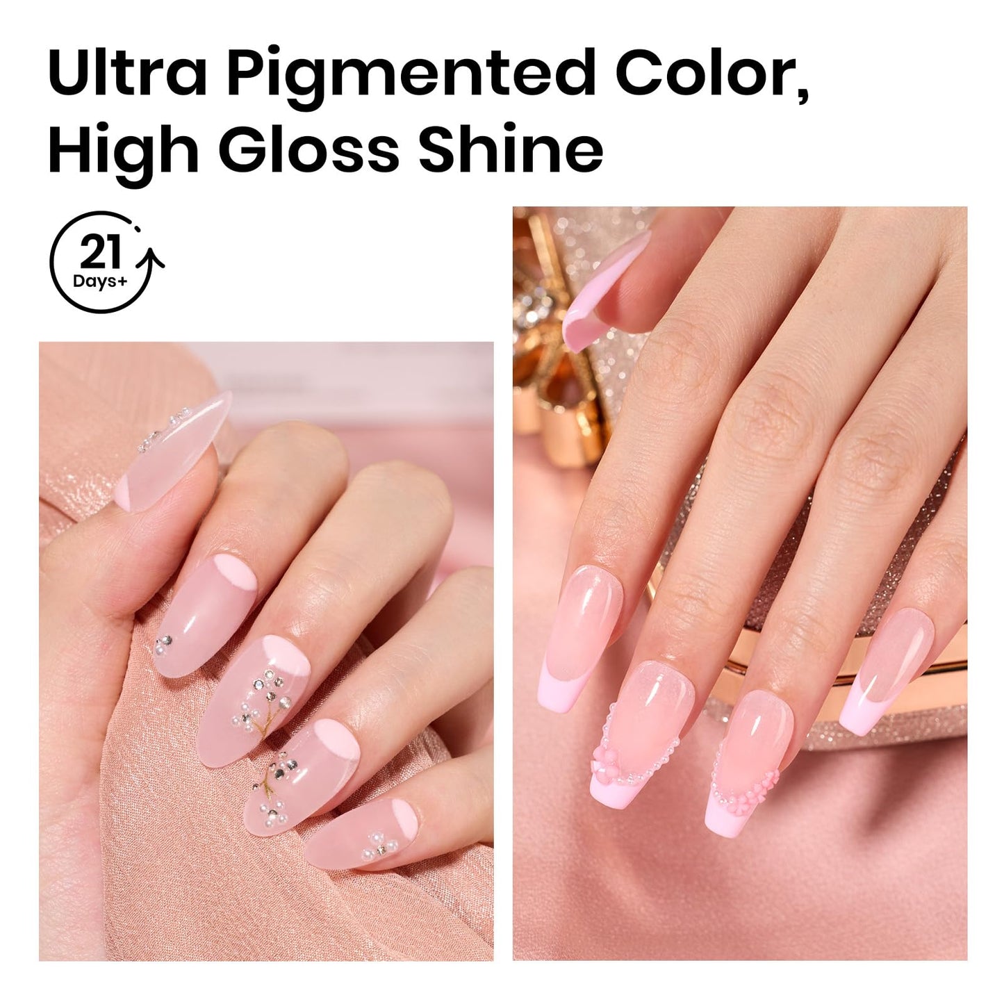 Beetles Pink Dip Powder 1Pcs, Nude Poem Dipping Powder Nail Starter Light Pink for Beginners and Professional DIY Nail Salons