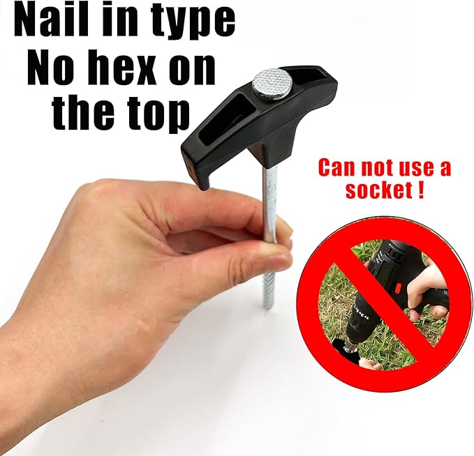 Cheardia 20 Pack Tent Stakes Heavy Duty, 8 Inch Tent Stakes Tent Pegs Camping Non-Rust Ground Stakes for Camping Patio, Garden, Canopies, Grassland, Outdoor (Black)