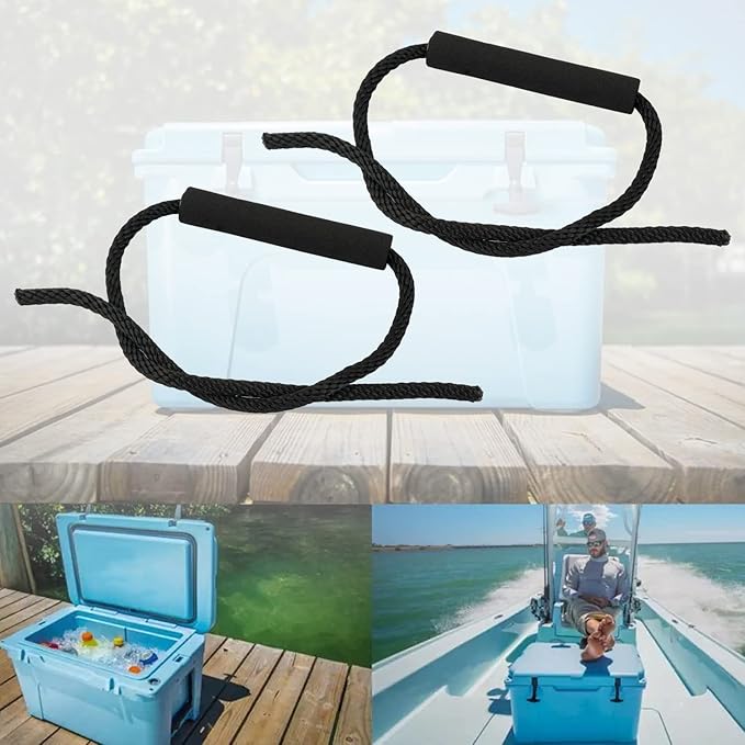 Cooler Replacement Handles Rope, 2 Pack, Compatible with YETI Tundra & RTIC Coolers, Extender Cooler Handle Parts