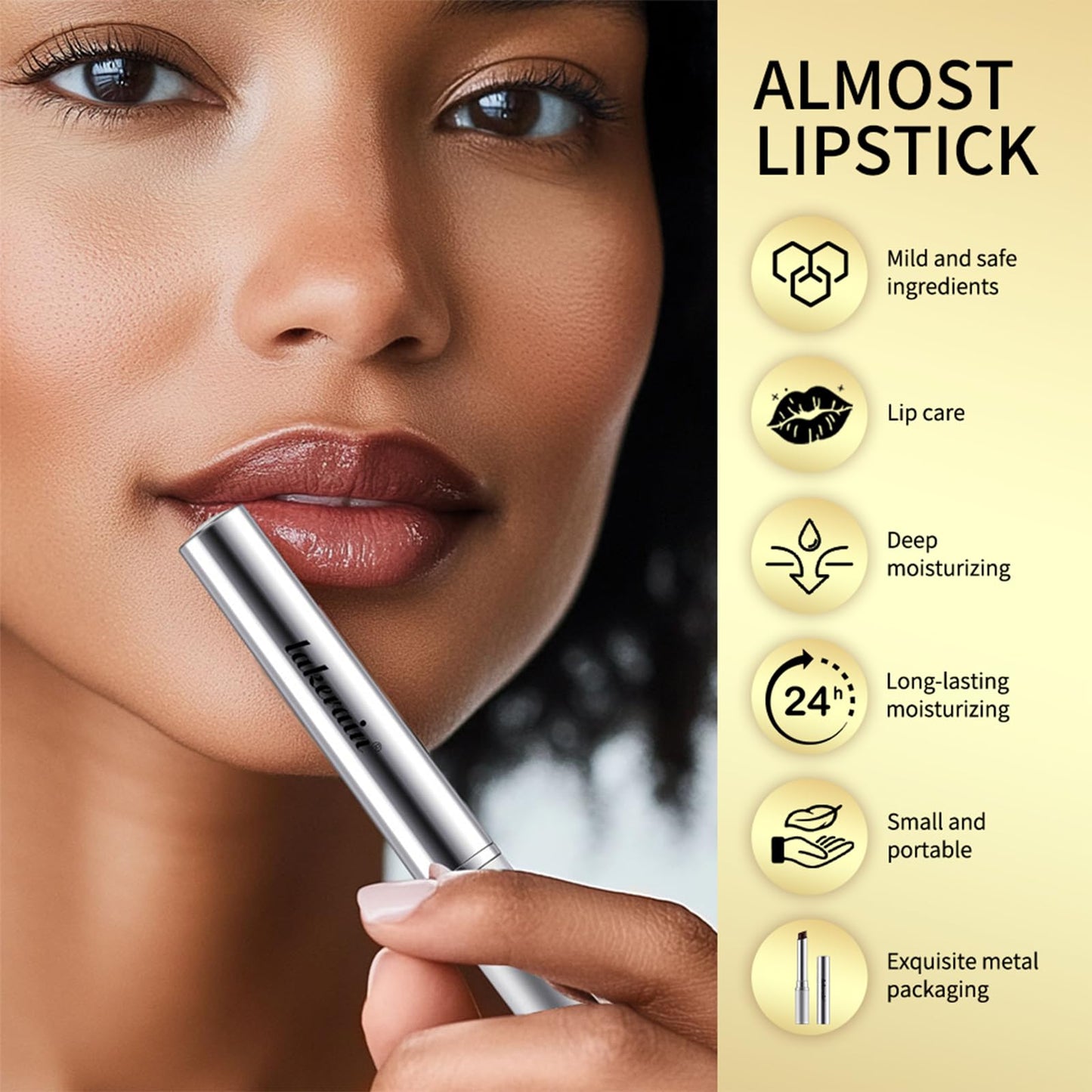 BAISEN DIARY 2PCS Honey Lipstick Tinted Lip Balm - Sheer Hydrating Lipstick for All Skin Tones - Moisturizing Lip Color, Nourishing Lip Balm with a Hint of Natural Black Cherry Tint