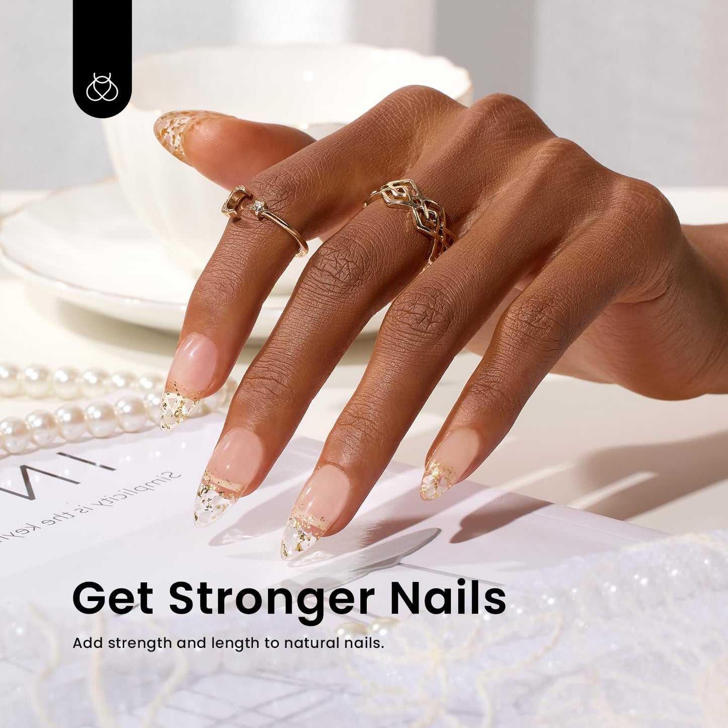 beetles Gel Polish 5 In 1 Nail Glue and Builder Nail Gel 7 in 1 Builder Strengthener Gel Clear Building Gel Hard Gel for Nails Builder Extension, Uv LED Lamp Nail Gel Gift for Women