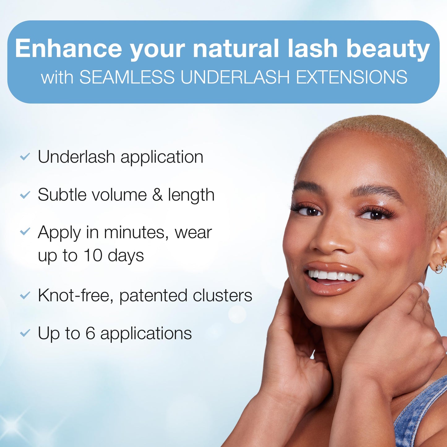 Ardell Seamless Underlash Extensions Naked - Patented DIY Lash Clusters, 36 Assorted Lengths, Eyelash Extension Kit with Bond & Seal, Remover, Applicator for Natural Lashes, 1-Pack