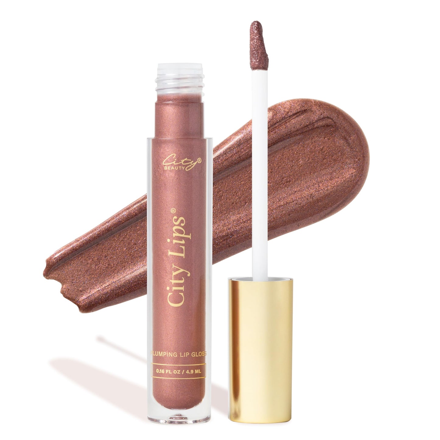 City Beauty City Lips Plumping Lip Gloss Plum Springs - High-Shine Gloss for Fuller, Younger-Looking Lips | Hydrating & Smoothing Lip Treatment Hyaluronic Acid