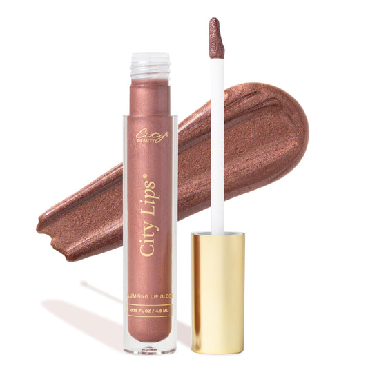 City Beauty City Lips Plumping Lip Gloss Plum Springs - High-Shine Gloss for Fuller, Younger-Looking Lips | Hydrating & Smoothing Lip Treatment Hyaluronic Acid