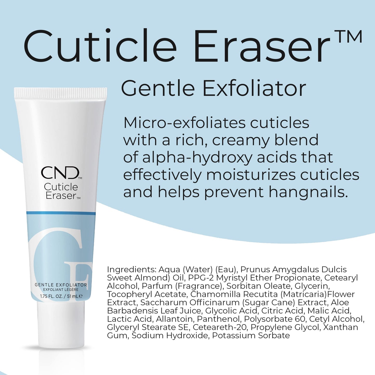 CND Cuticle Eraser Gentle Exfoliator 0.5 Fl Oz / 15 ml
