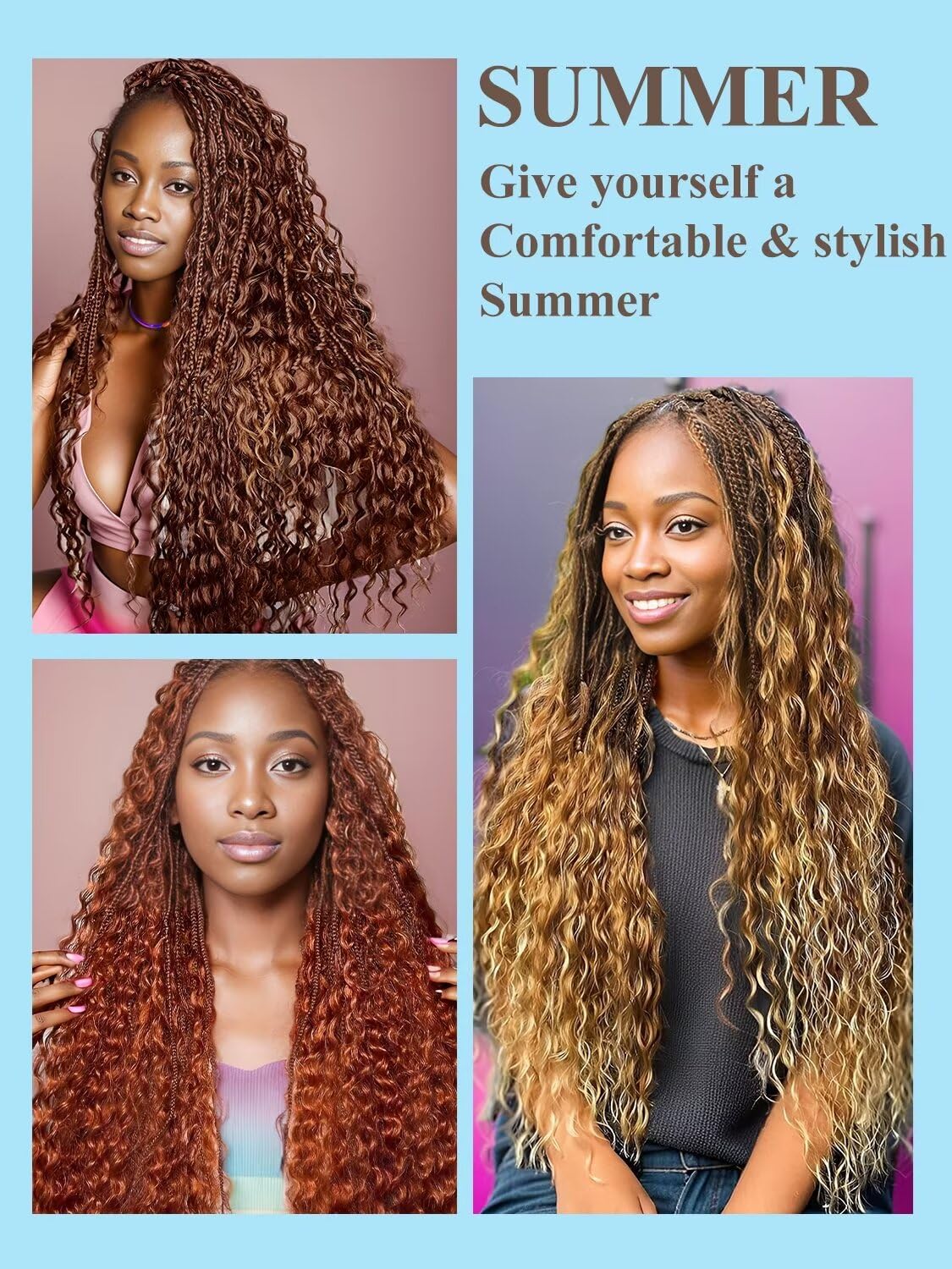 Blonde Braiding Hair 100g 16 Inch Deep Water Wave 2 Bundle Bulk Human Hair for Braiding Highlight Honey Blonde Curly Hair Extensions for Boho Braids Wet and Wavy Color 27 Human Braiding Hair