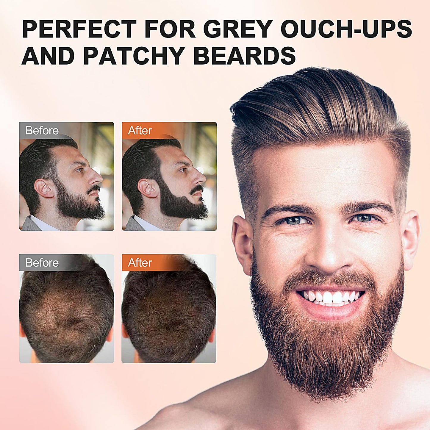 Acosexy Root Touch Up Hair Color Powder,Instantly Root Cover Up Hairline Shadow Powder,Thinning Hair for Women Eyebrows, Gray Hair Coverage Touch Up Hair Powder for Men Beard Line,Bald Spots (White)