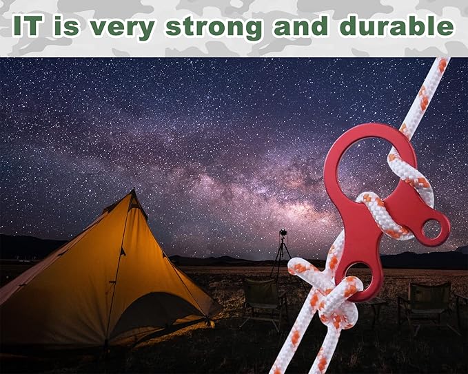 DS. DISTINCTIVE STYLE Aluminum Guyline Tensioner 20 Pieces Rope Tensioner for Outdoor Tent Camping Accessories