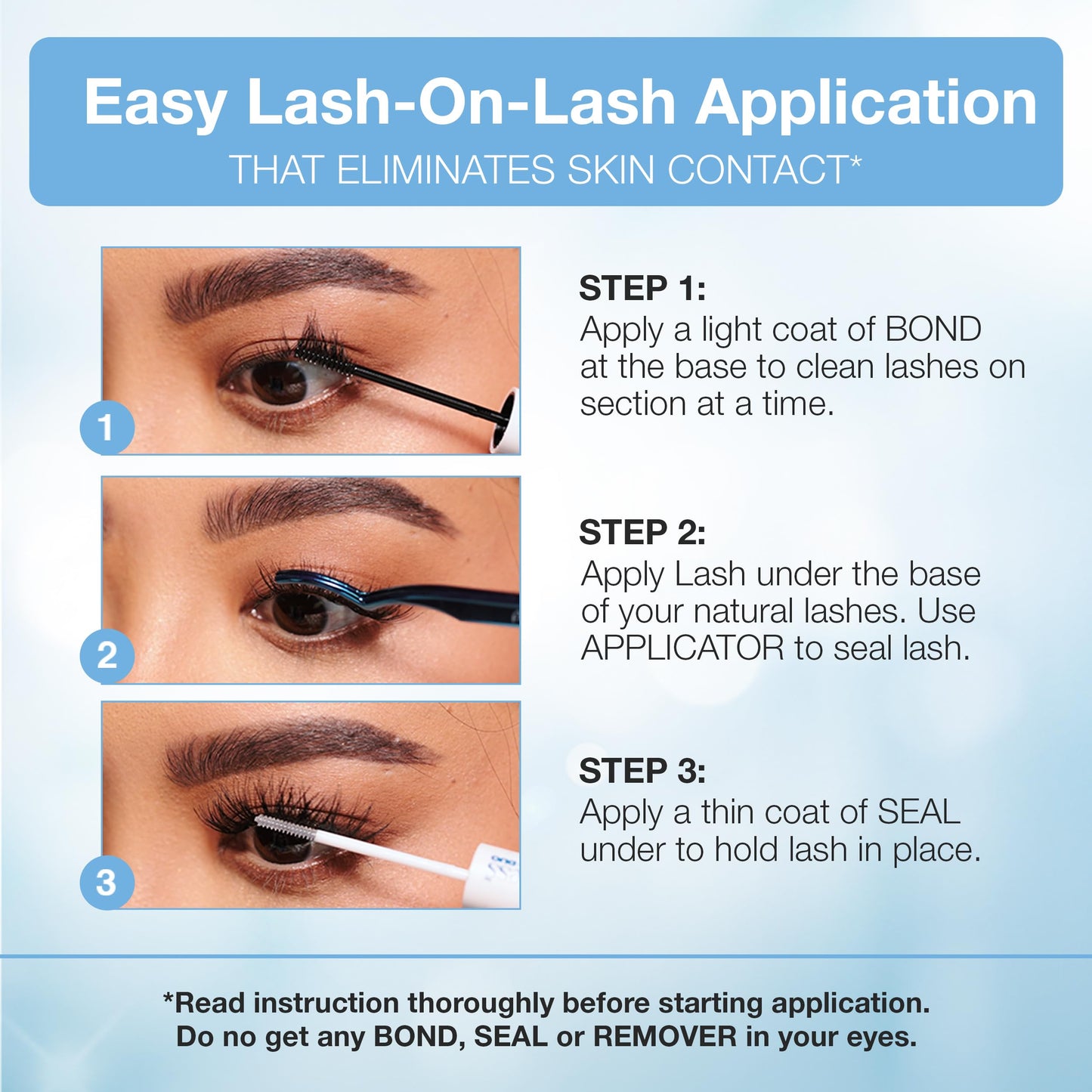 Ardell Seamless Underlash Extensions Naked - Patented DIY Lash Clusters, 36 Assorted Lengths, Eyelash Extension Kit with Bond & Seal, Remover, Applicator for Natural Lashes, 1-Pack