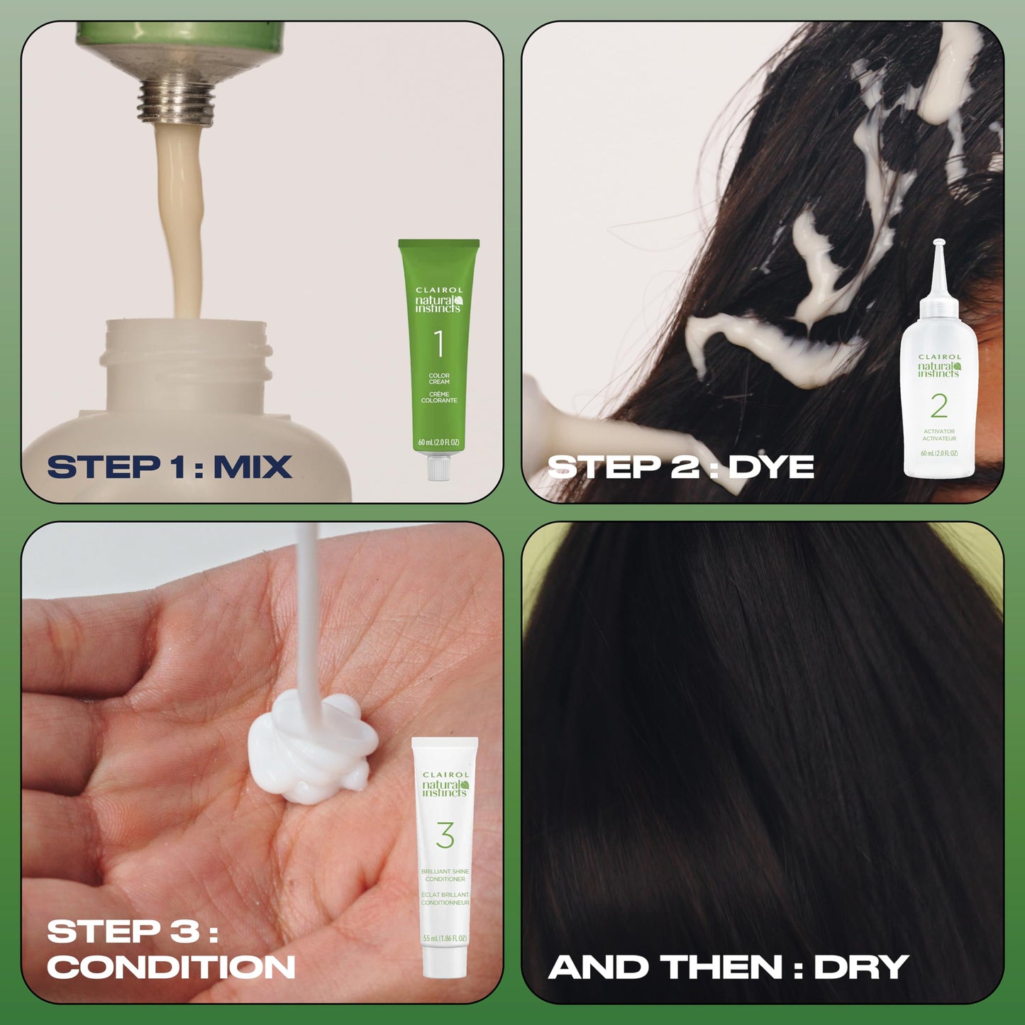 Clairol Natural Instincts Demi-Permanent Hair Dye, 5C Brass Free Medium Brown Hair Color, Pack of 1