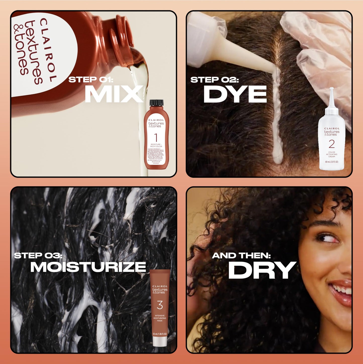 Clairol Textures & Tones Permanent Hair Dye, 6R Ruby Red Hair Color, Pack of 2