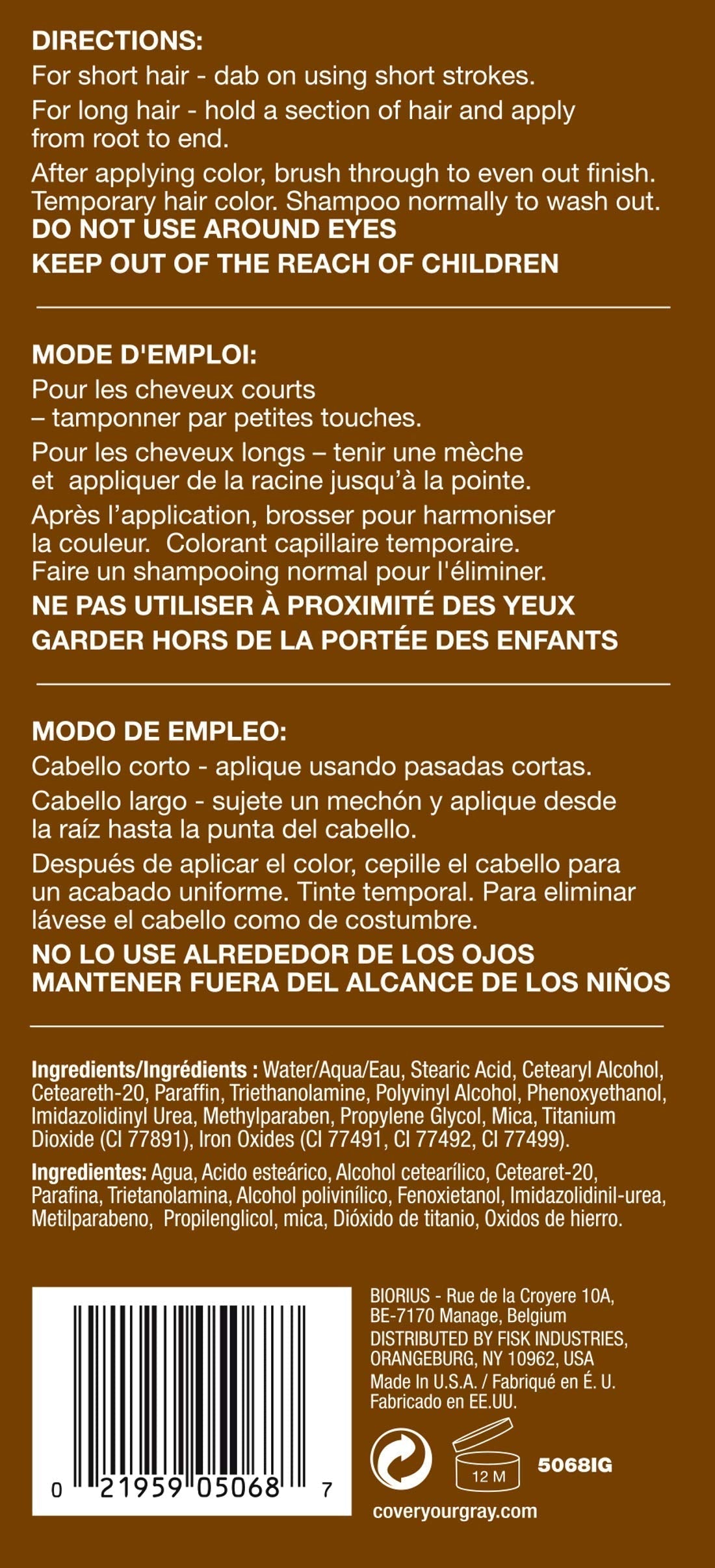 Cover Your Gray Brush-In Wand - Dark Brown