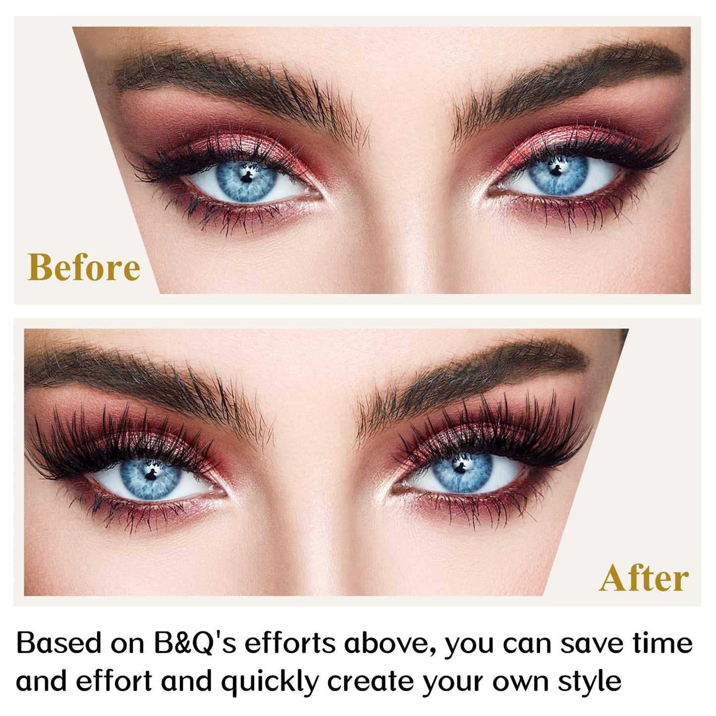B&Qaugen Lash Clusters (B03, D-16mm) Individual, Vegan, Cruelty Free, 72 Cluster DIY at Home False Eyelash Extensions（B03，D-16mm）