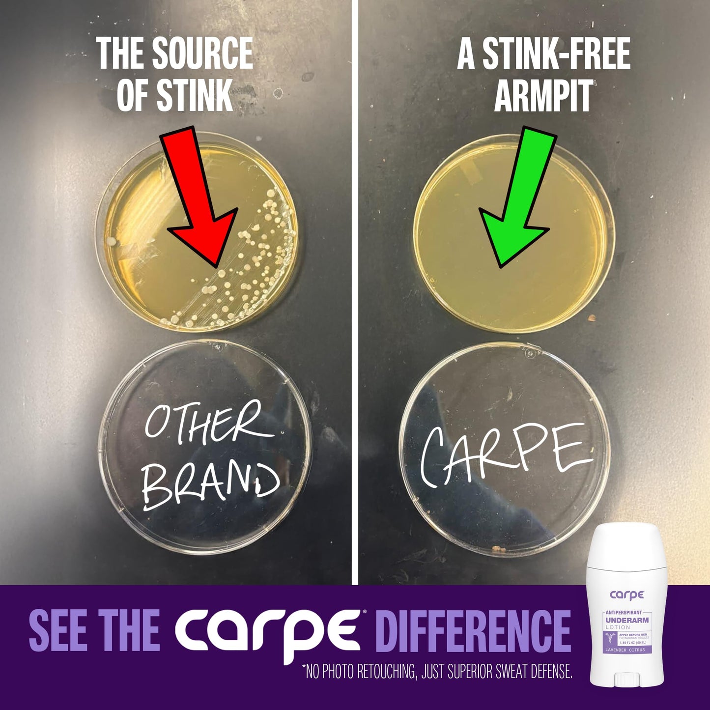 Carpe Underarm Antiperspirant Deodorant Advanced Sweat & Odor Protection Formula - Deodorant for Women & Men - Helps to Combat Excessive Sweating with Odor Control - Lavender Citrus (Pack of 2)