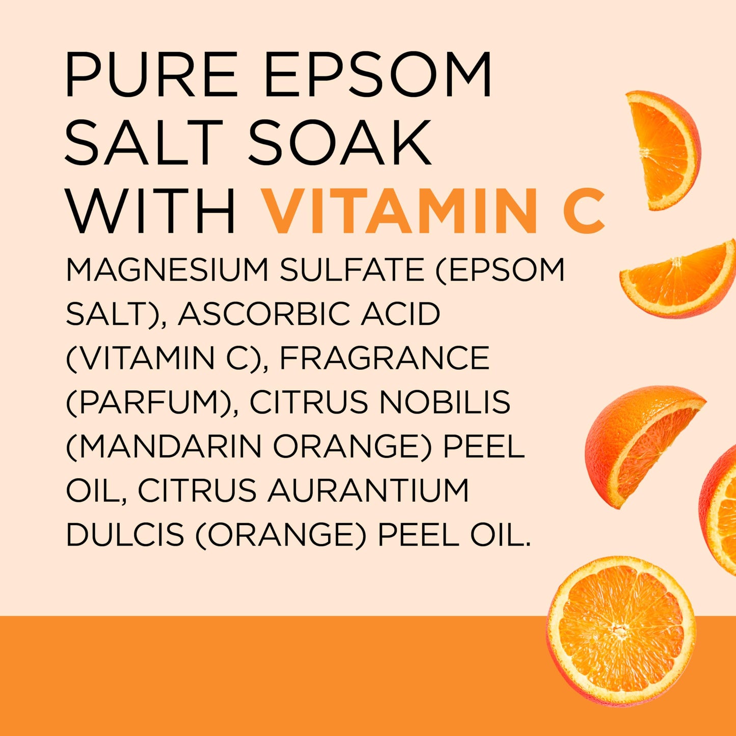 Dr Teal's Salt Soak with Pure Epsom Salt, Glow & Radiance with Vitamin C & Citrus Essential Oils, 3 lbs (Pack of 2)