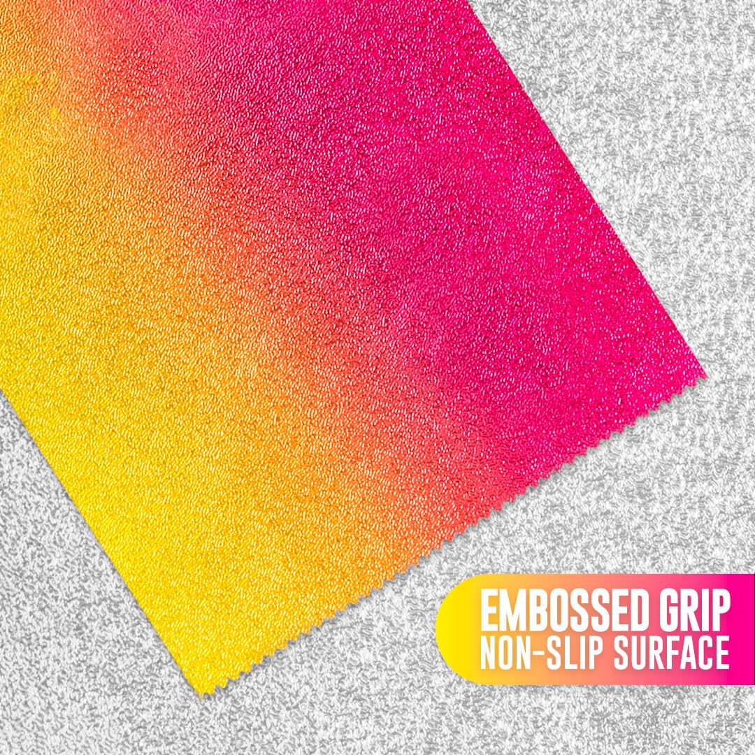 Colortrak Yellow/Pink Gradient Pop-up Foil w/Dispenser (400 Count), Pre-cut Sheets, Non-Slip Embossed Texture, 5" x 10.75" Sheets for Hair Foil Coloring and Highlighting Sheet Applications