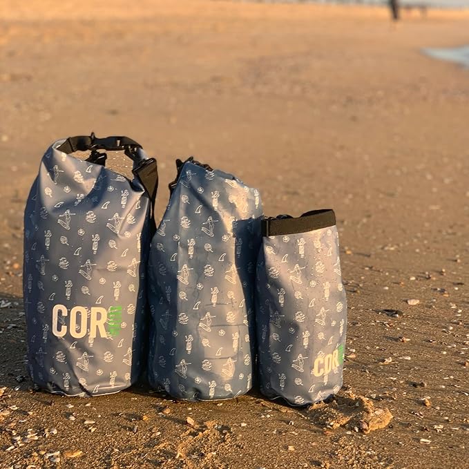 COR Surf Floating Waterproof Dry Bag 3L | 5L |10L | 15L Roll Top Sack Keeps Gear Dry for Kayaking, Rafting, Boating, Swimming, Camping, Hiking, Beach, Fishing