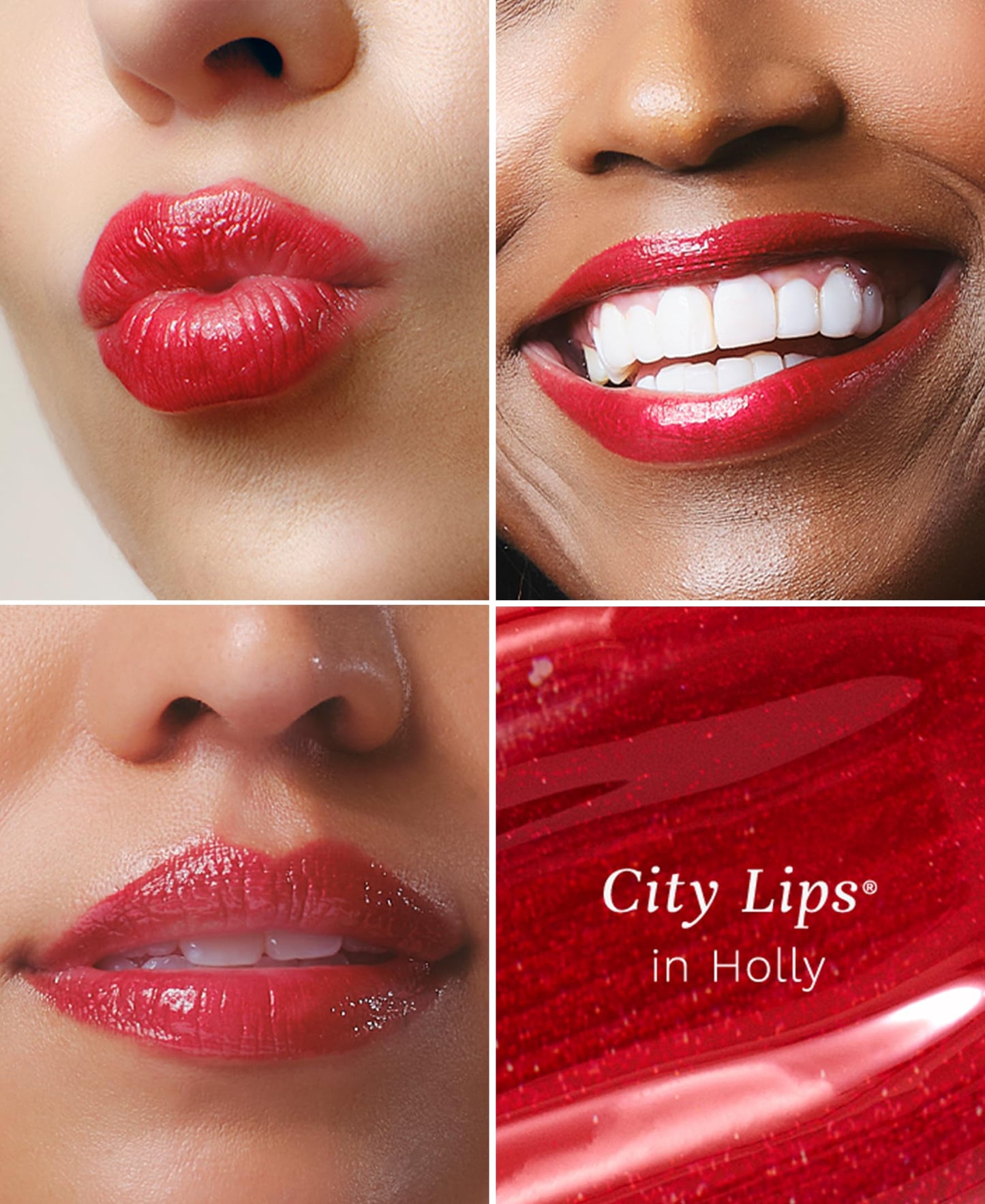 City Beauty City Lips Plumping Lip Gloss Holly - High-Shine Gloss for Fuller, Younger-Looking Lips | Hydrating & Smoothing Lip Treatment Hyaluronic Acid
