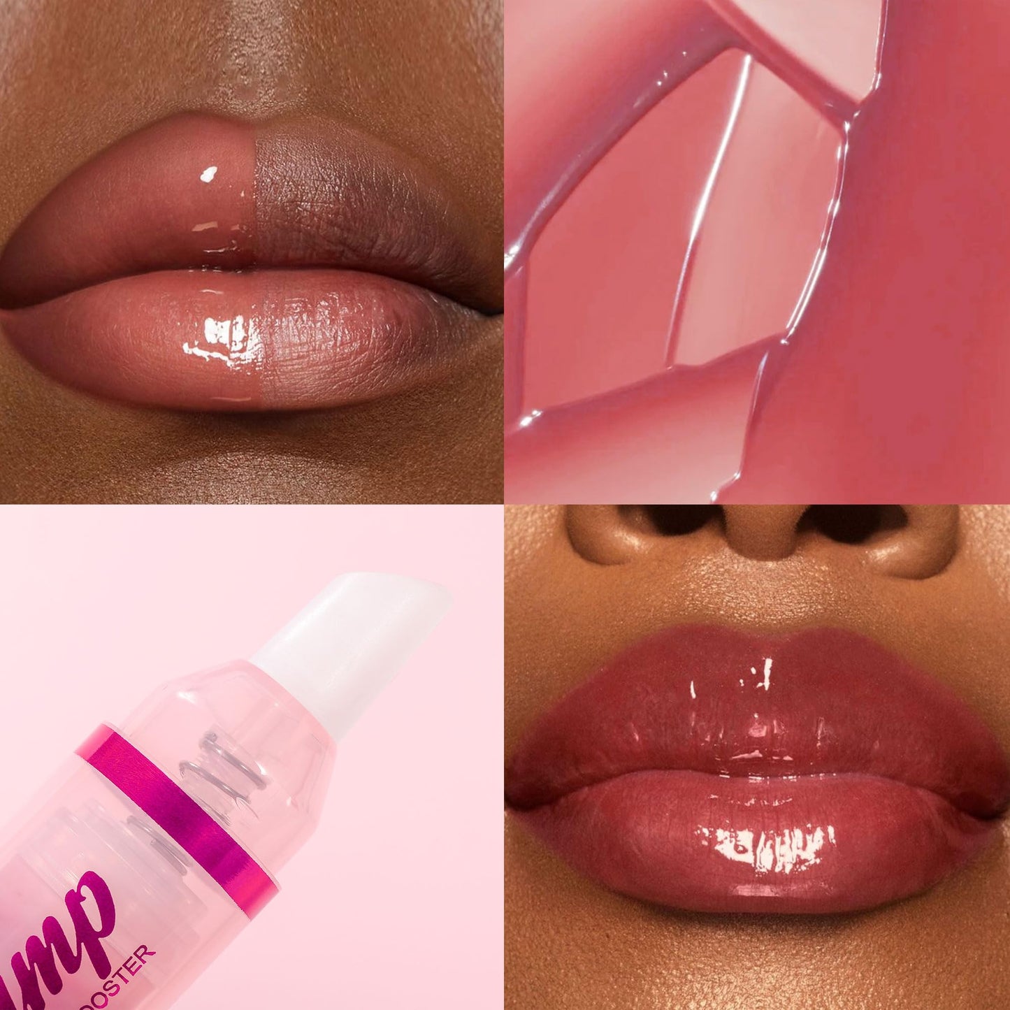 Easilydays Ginger Lip Plumping Booster, Plumping Lip Oil Lipstick with Ginger Extract, Fuller Lips Instantly, Voluminous, Hydrating, High-Shine, Plump & Pout Lip Plumper for Women Girls, #01 Petal