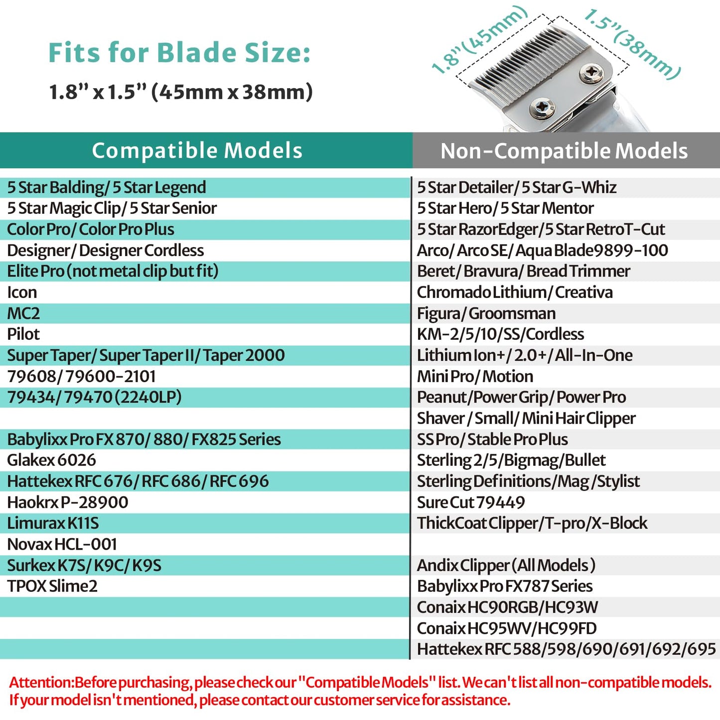 Clipper Guards Set Fits for Most Wahl Clippers and Babyliss FX870, Clipper Guides Replacement - 1/16" to 1", 10 Piece Set, Black Color