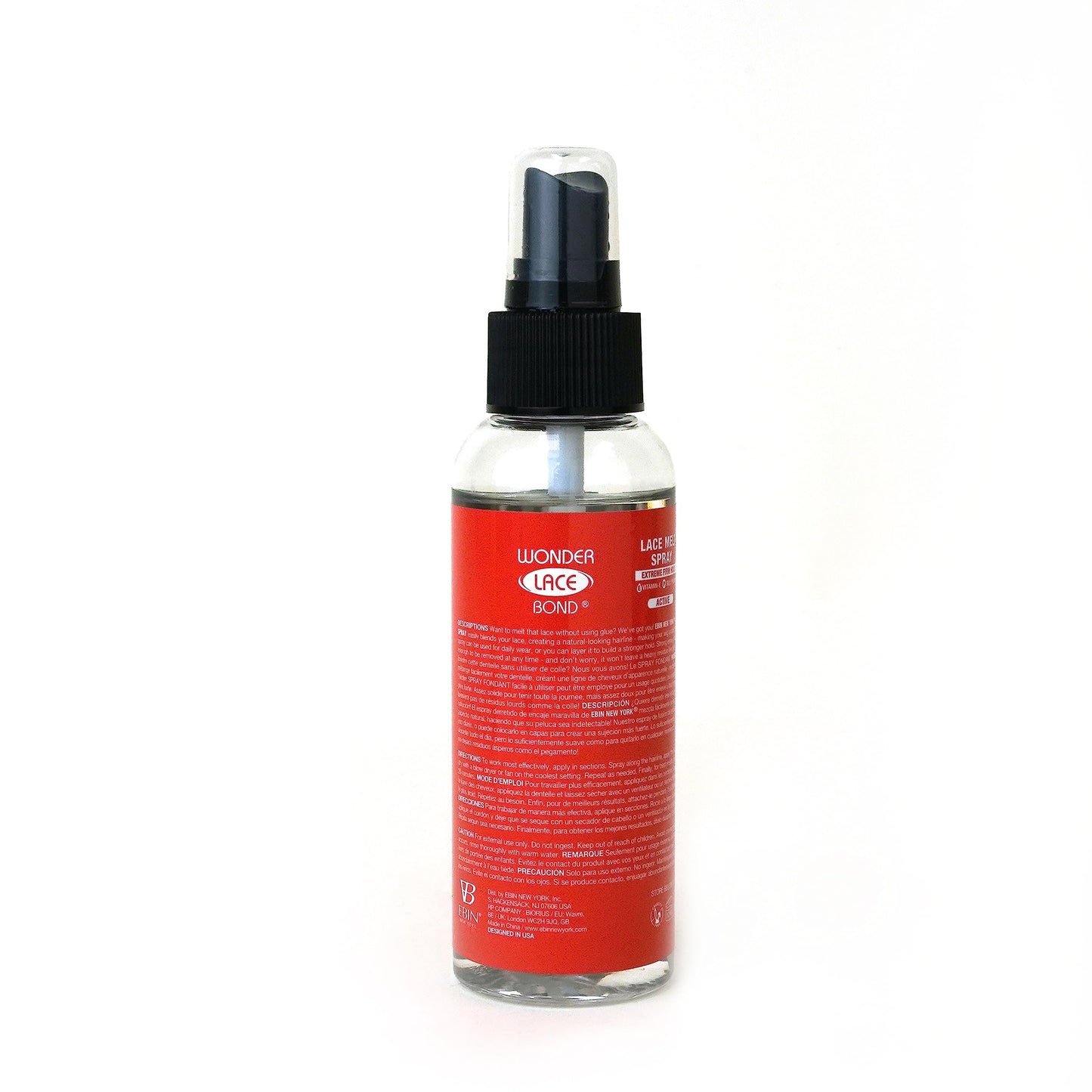 EBIN NEW YORK Wonder Lace Bond Lace Melt Spray 3.39oz / 100ml - Extreme Firm Hold (Active) | No Reside, Long Lasting Formula with Protecting Edges