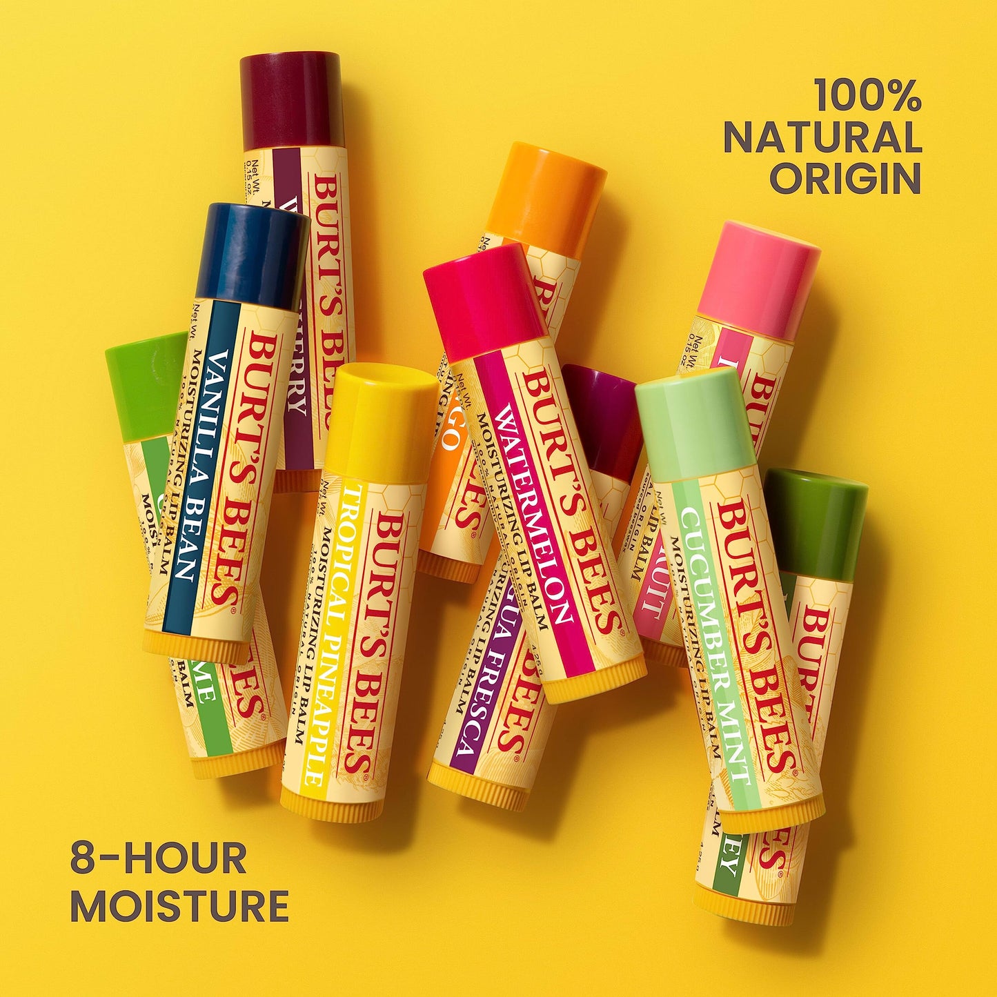 Burt's Bees Lip Balm - Strawberry, Lip Moisturizer With Responsibly Sourced Beeswax, Tint-Free, Natural Origin Conditioning Treatment, 2 Tubes, 0.15 oz.