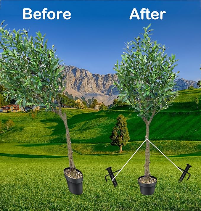 Cheardia 20 Pack Tent Stakes Heavy Duty, 10 Inch Outdoor Camping Pegs Stakes Black Metal Ground Stakes Spikes for Tent Tarp Canopy Unbreakable and Inflexible