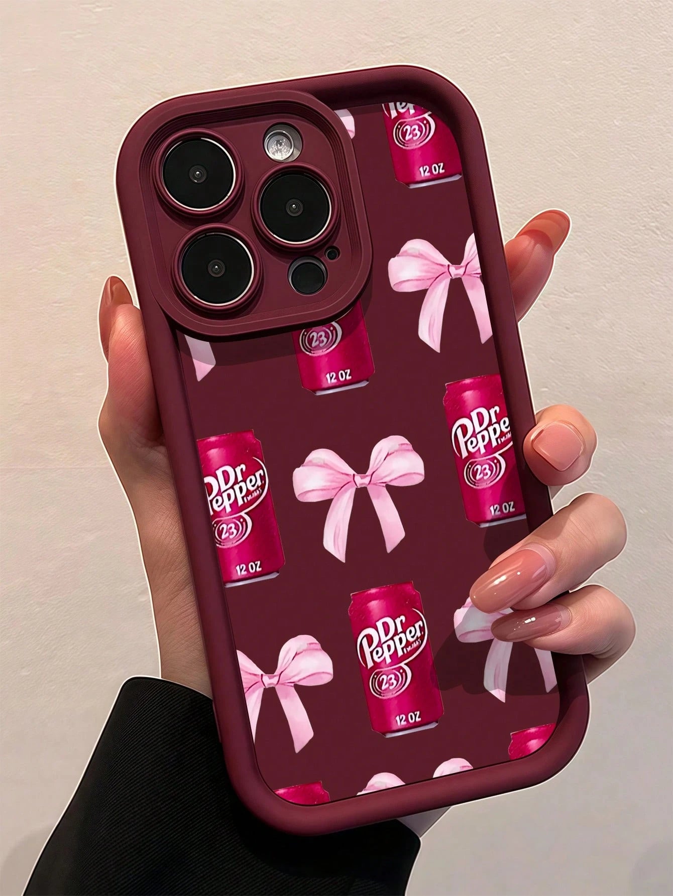 Wine Red Bow iPhone Case