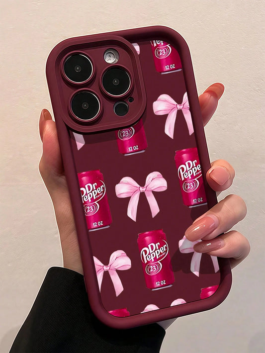 Wine Red Bow iPhone Case