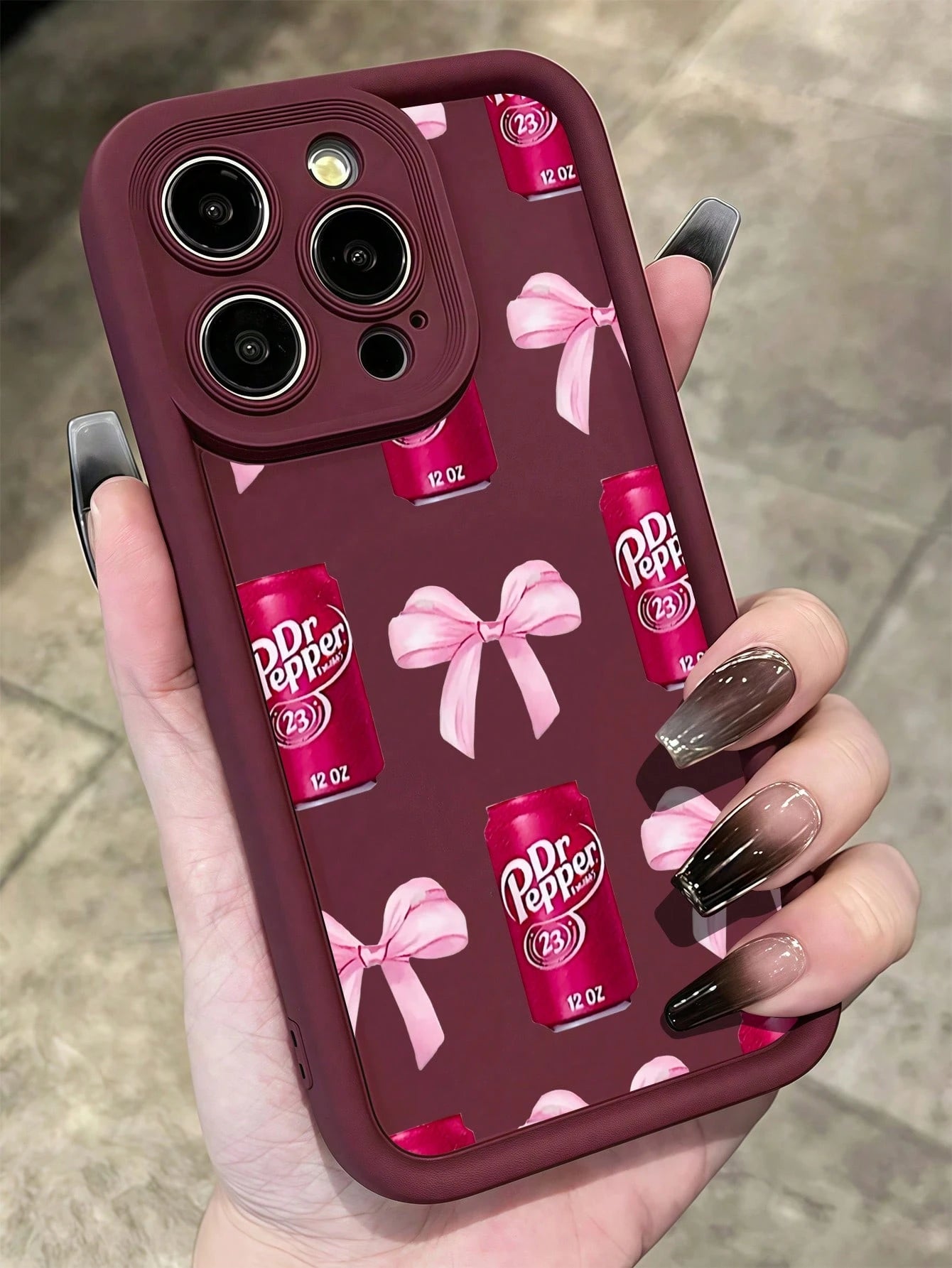 Wine Red Bow iPhone Case