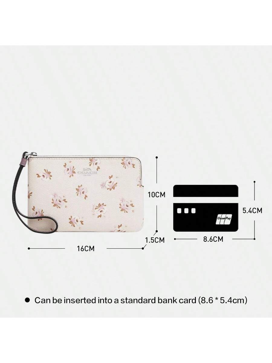 Coach Corner Zip Wallet Wristlet Bag
