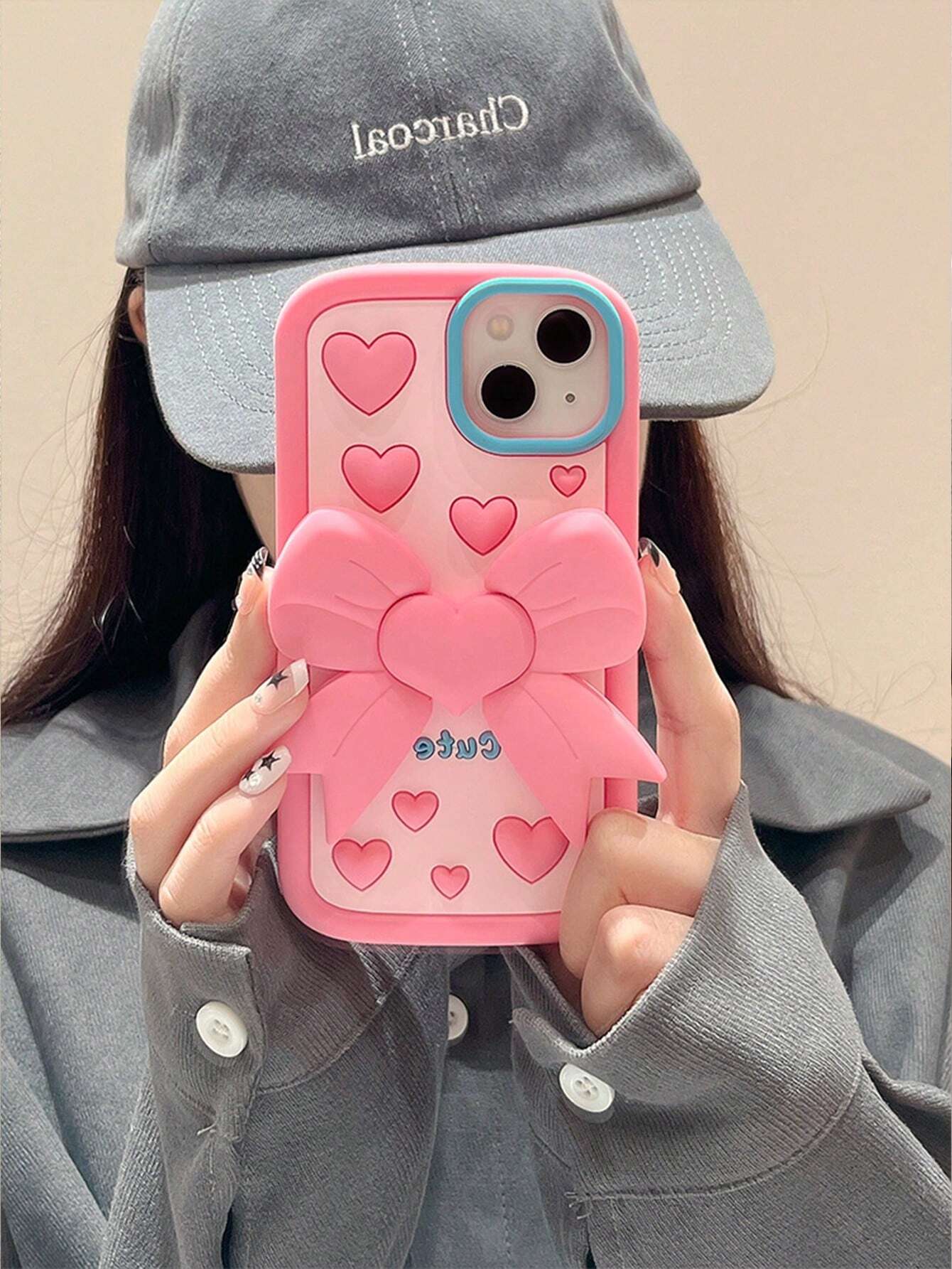 Cute Pink Heart iPhone Case