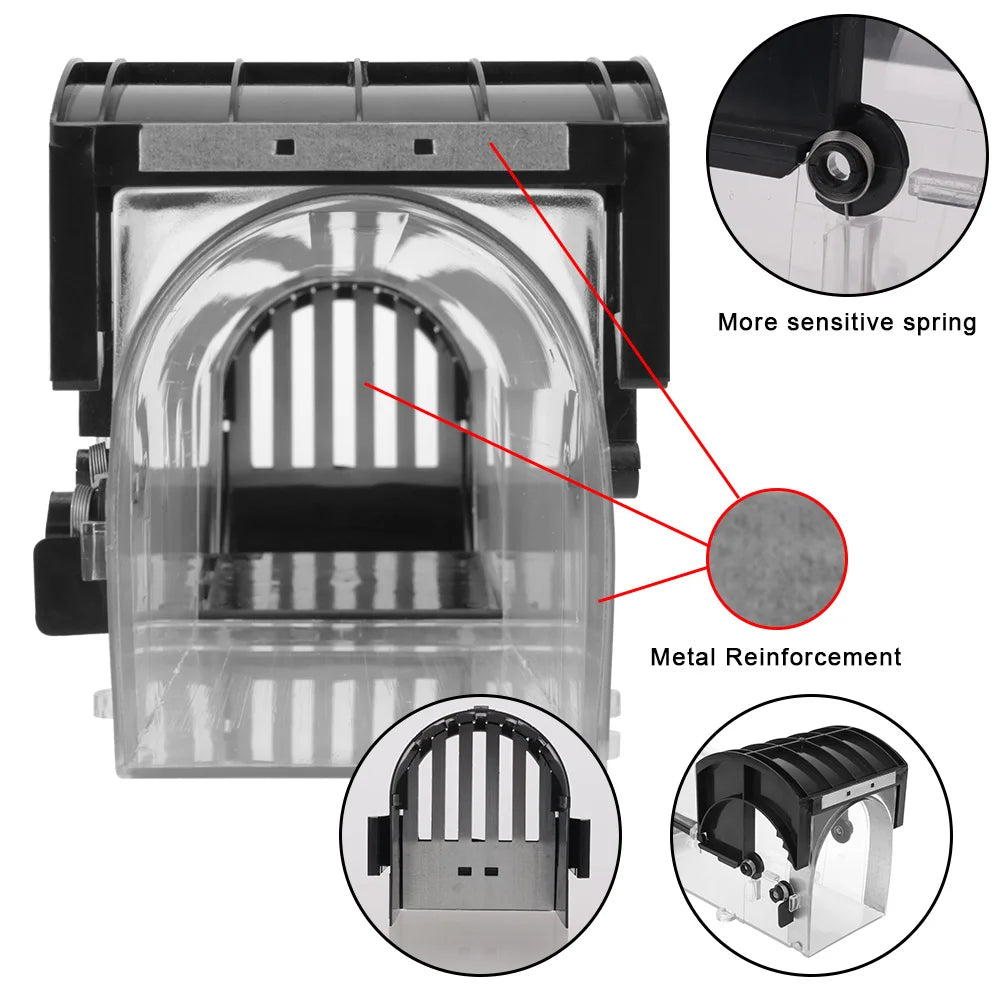 Safe Firm Smart Self-locking Mousetrap Rodents Trap Reusable Plastic for Indoor Outdoor Garden Household Mouse Catcher