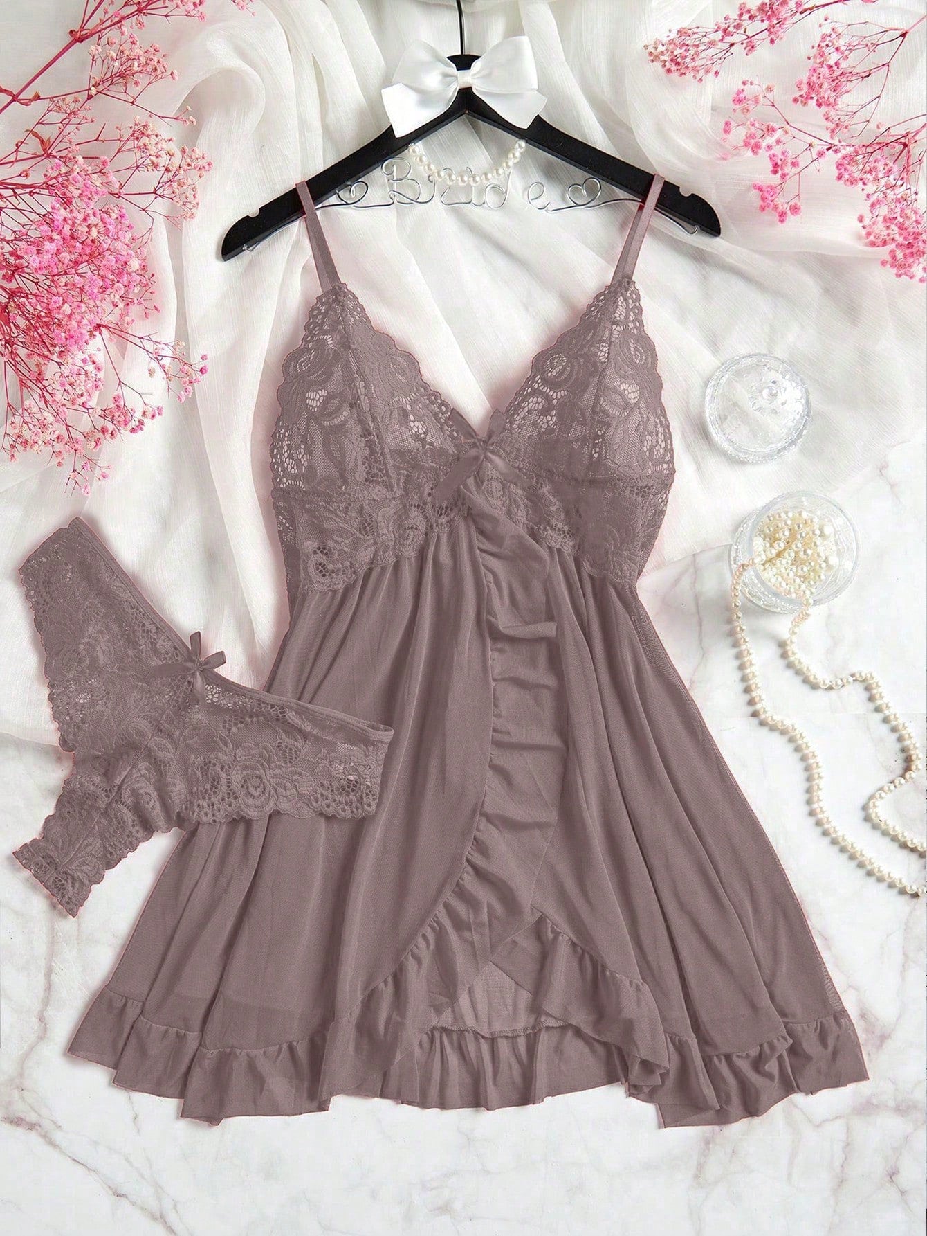 Women’s Sexy Net Lingerie Nightgown
