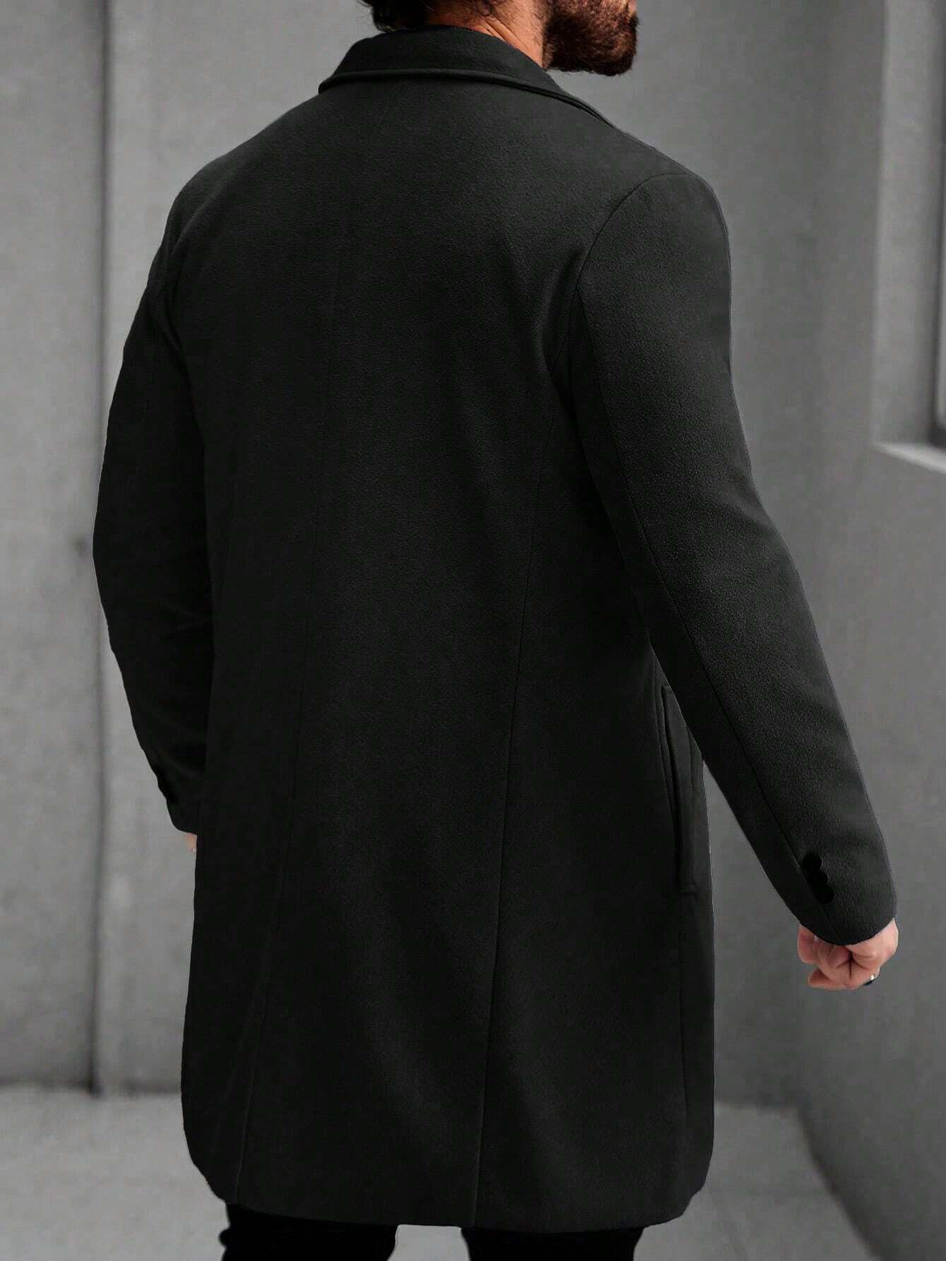 Manfinity Homme Men's Solid Overcoat