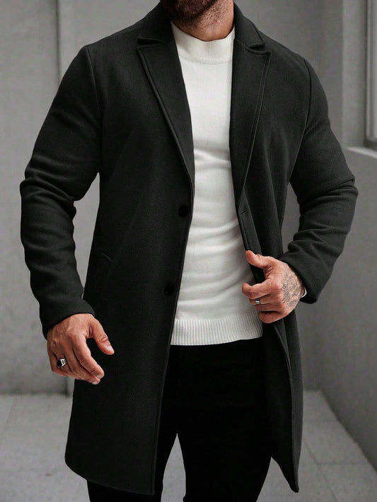 Manfinity Homme Men's Solid Overcoat