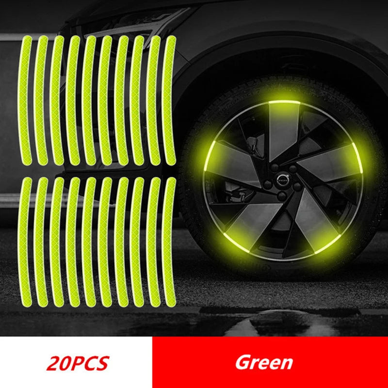 20pcs Car Wheel Reflective Strips