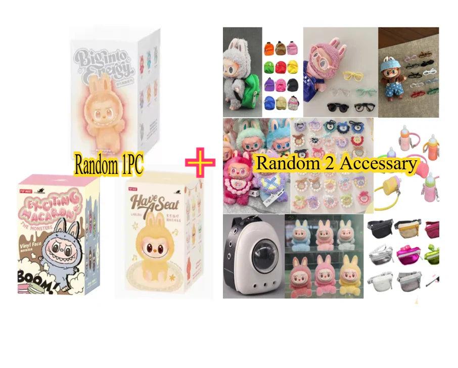 Popmart Labubu Monster Doll Backpack Blind Box Pendant