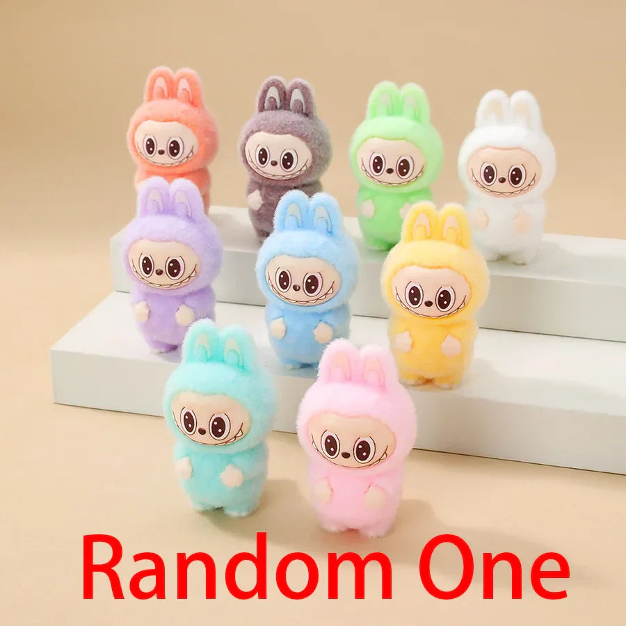 Popmart Labubu Mini Flocking Doll Pendant Gift