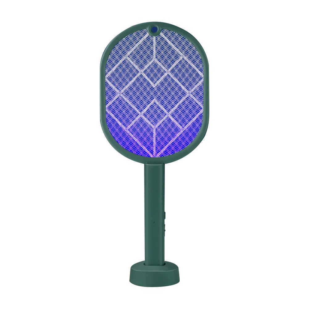 2-in-1 Electric Mosquito Swatter Mosquito Killer USB Rechargeable Angle Adjustable Electric Bug Zapper Fly Bat Insect Swatter