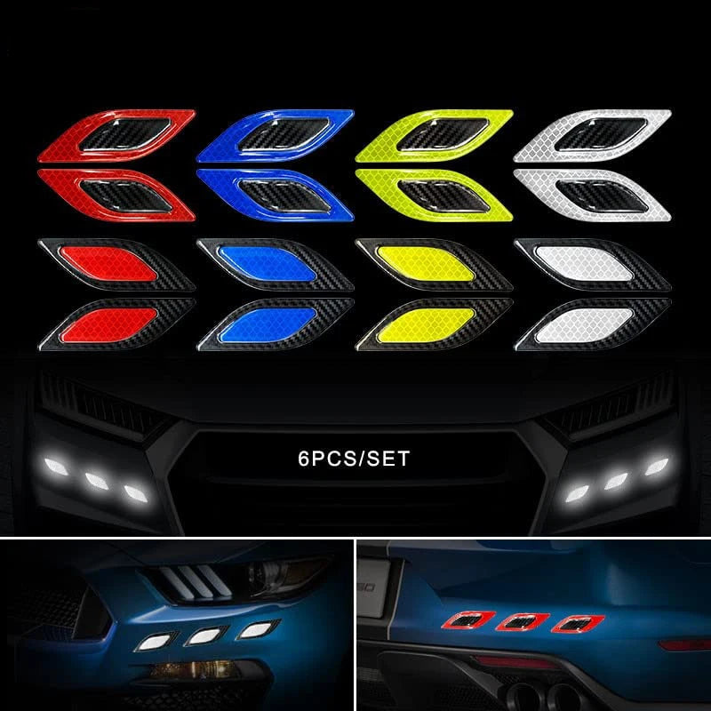 6-Pcs Carbon Fiber Bumper Strips