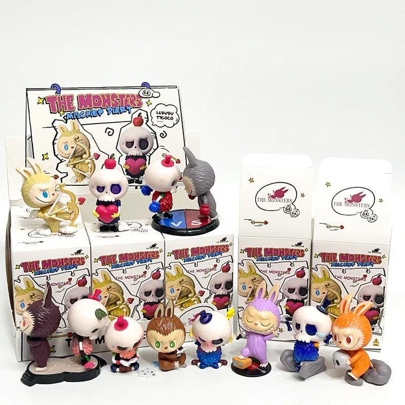 PopMart Labubu Skull Anime Figure Mini Blind Box Dolls